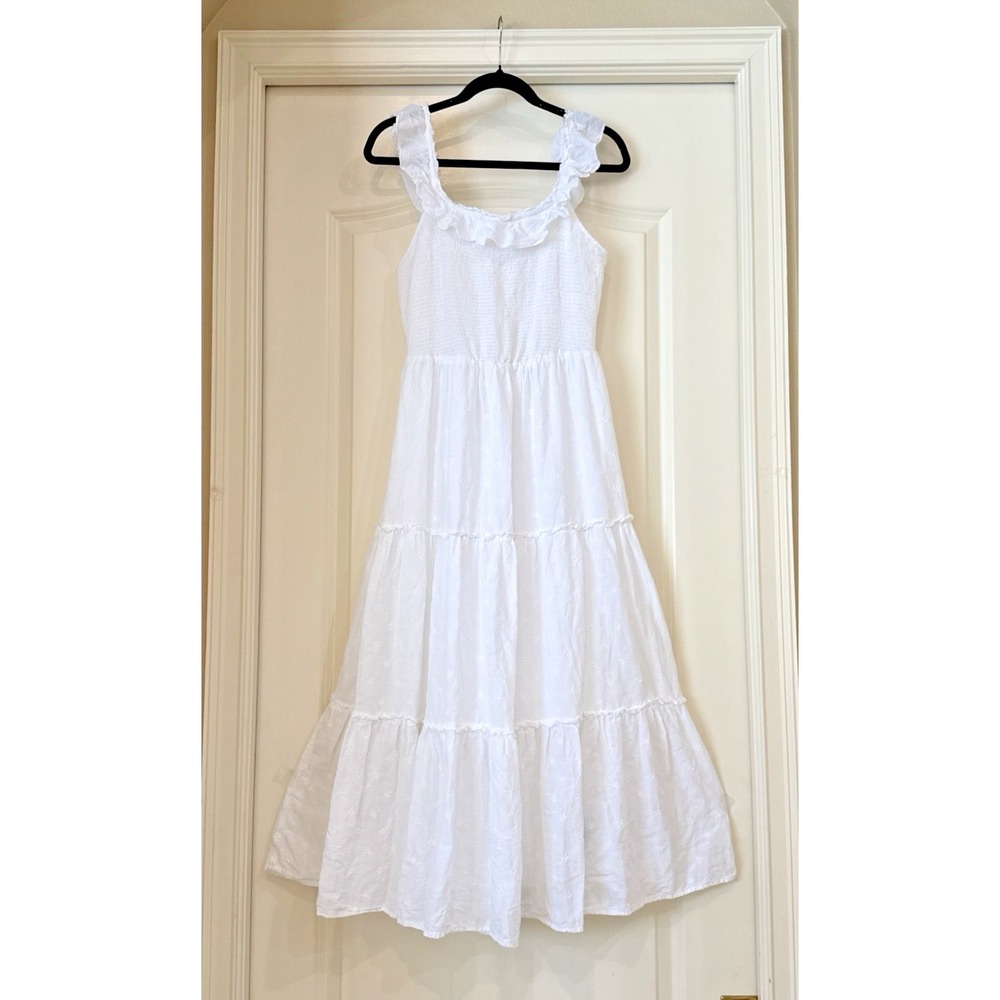 Old Navy White Ruffled Maxi Sundress